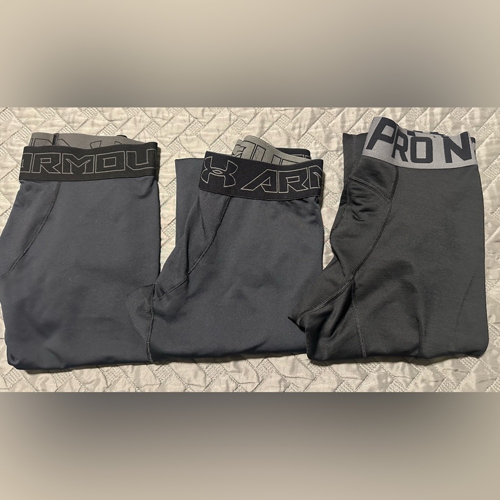 Bundle of 3 - Under Armour Charcoal and Black Cold Gear Pants